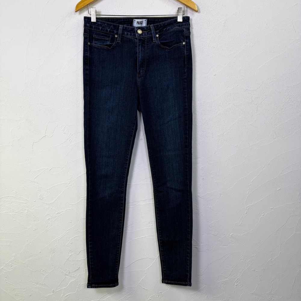 PAIGE Hoxton Ultra Skinny Jeans Women 29 Dark Wash Denim Stretch Minimalist Core